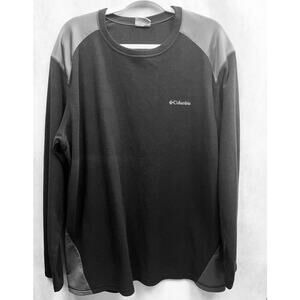 Columbia Mens Fleece Crewneck Sweatshirt Size XXL Black/Gray